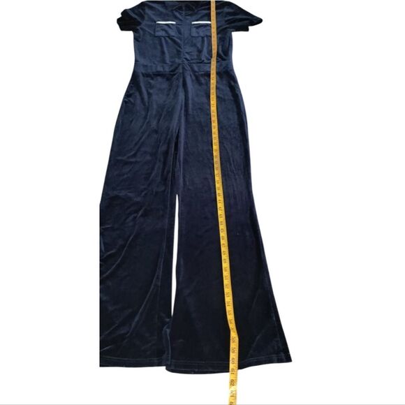 Finesse Navy Velvet Jumpsuit Size XL - Picture 7 of 9
